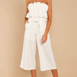 Ruffle Linen Jumpsuit